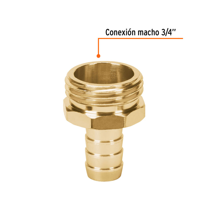 Conector 1/2' macho de aluminio, Truper Código: 101157