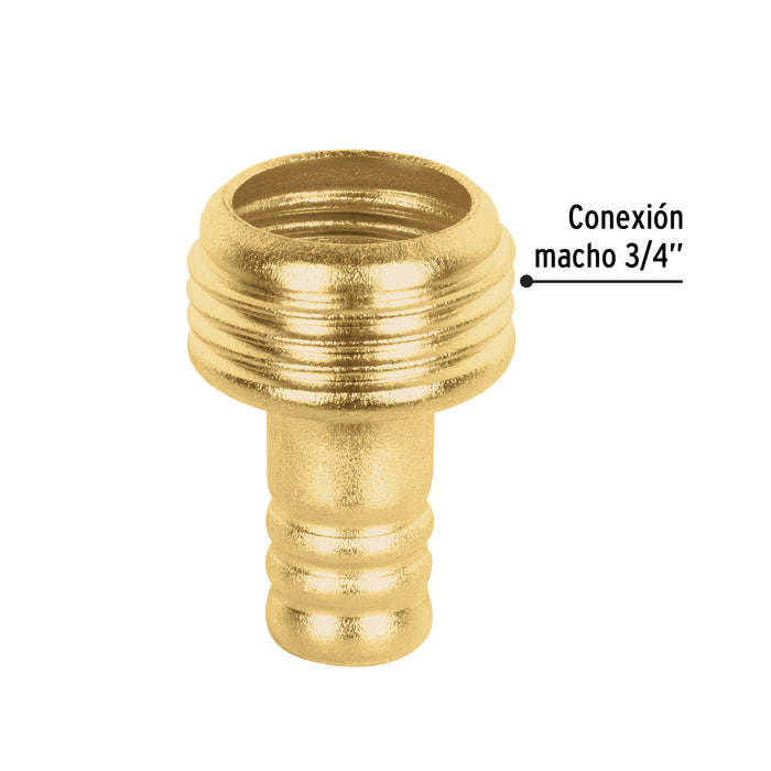 Conector 1/2' macho de latón laminado, Pretul 26031