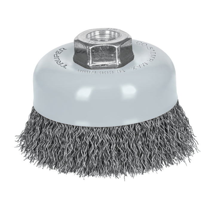 Carda copa 4' alambre ondulado fino, Multi-rosca, Truper 100858 CO-510MR