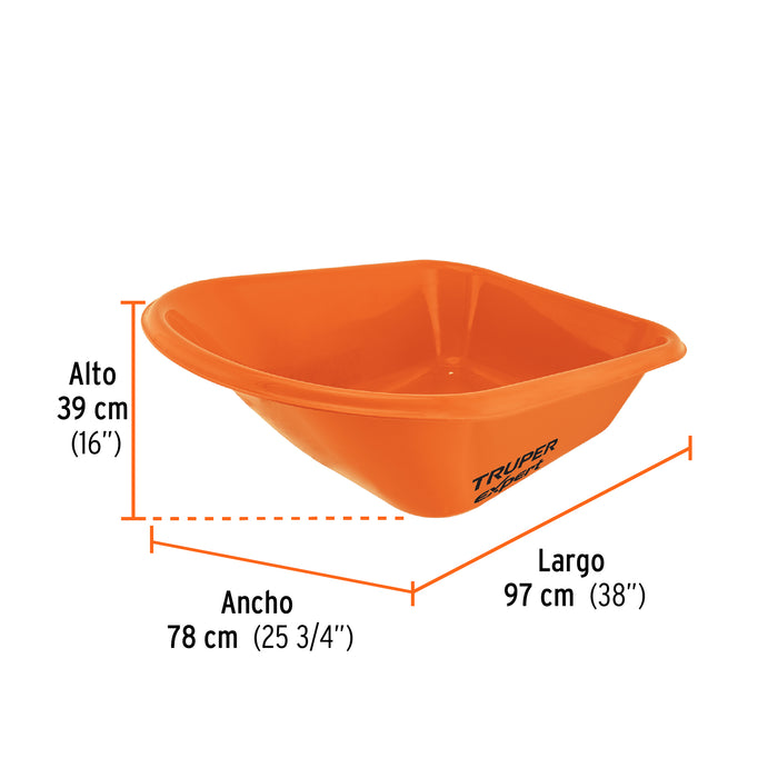 Concha plástica para carretilla CAT-60PLX, Truper Expert 103362 CO-60PX