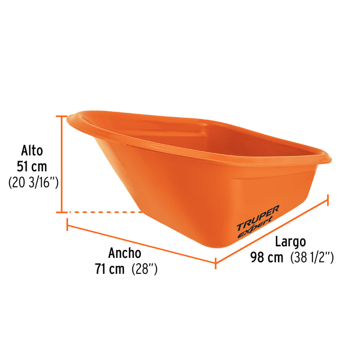 Concha plástica para carretilla TP-7X, Truper Expert 103361 CO-70PX