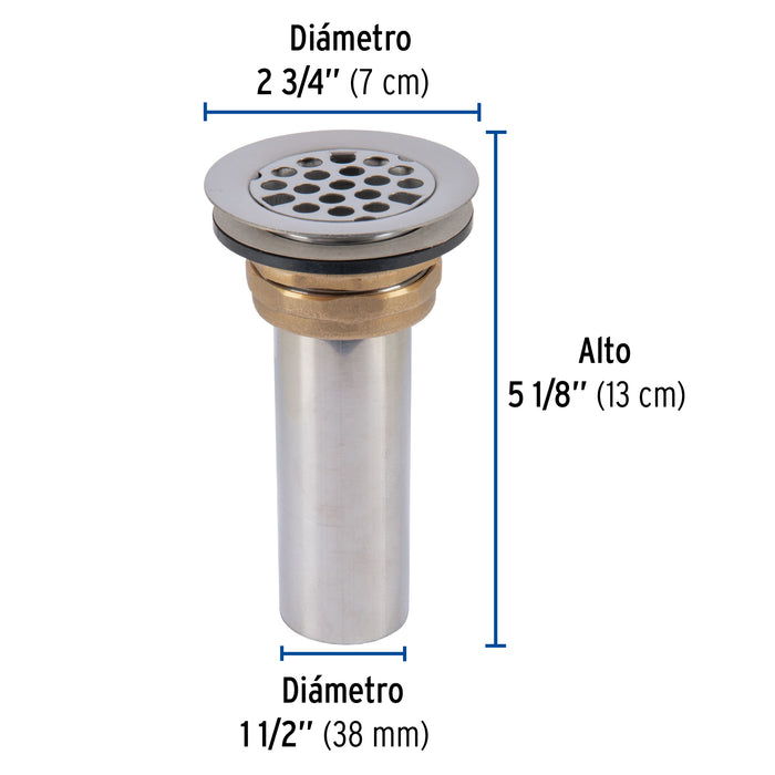 Contrarejilla 2-1/2' inox, tipo bar, Foset 49044