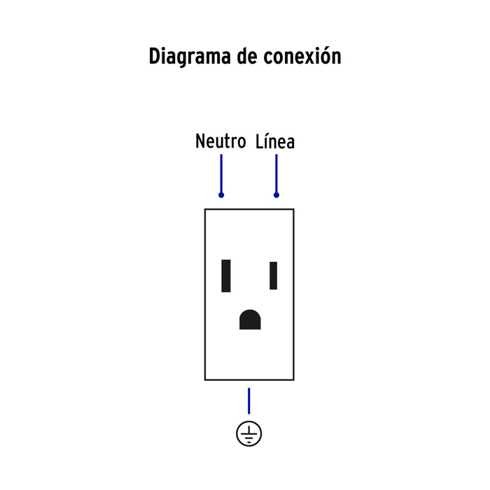 Contacto aterrizado, 1 módulo, línea Española, color negro 47991