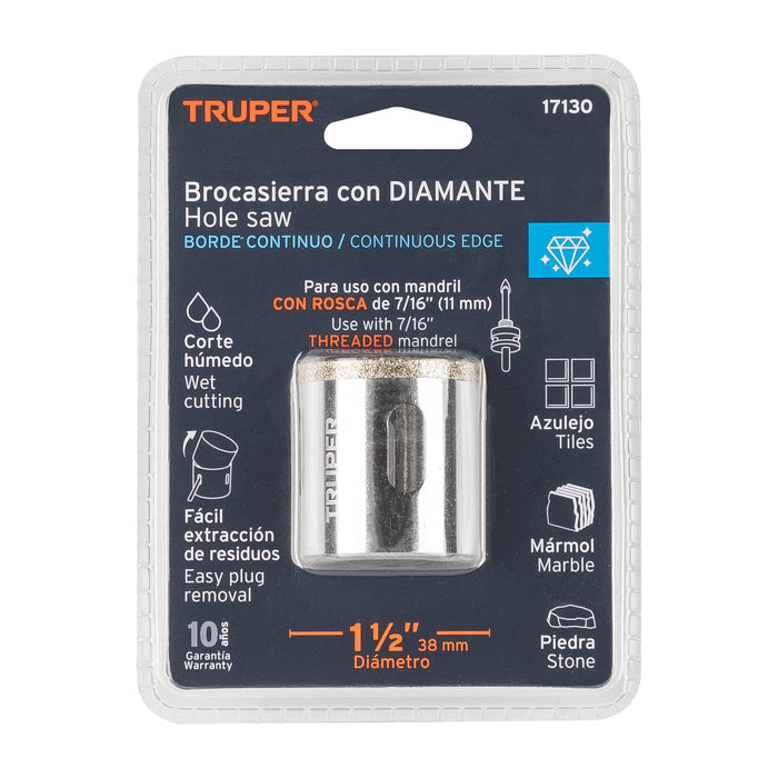 Brocasierra diamante 1' borde continuo, Truper 17126 COAZ-1