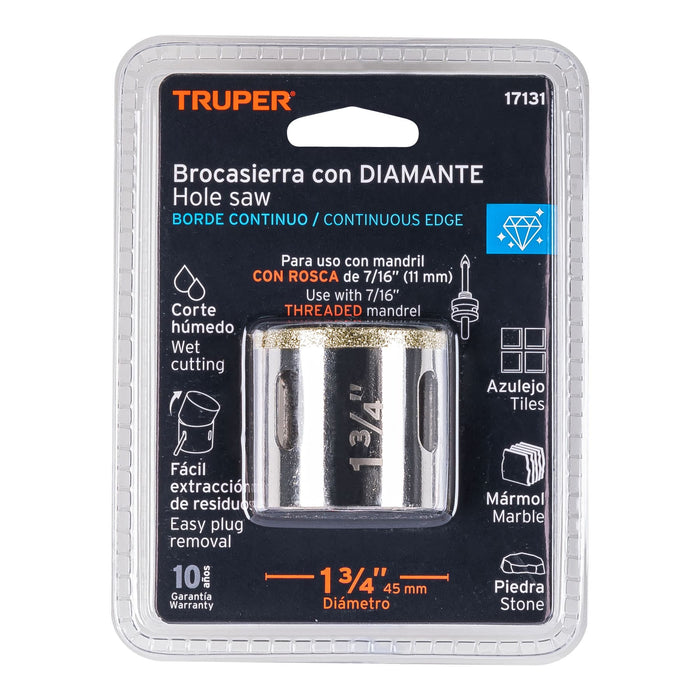 Brocasierra diamante 1' borde continuo, Truper 17126 COAZ-1