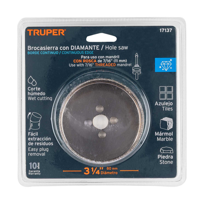 Brocasierra diamante 3' borde continuo, Truper 17136 COAZ-3