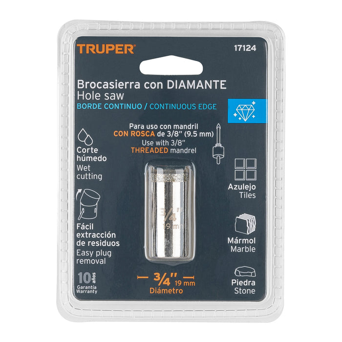 Brocasierra diamante 3' borde continuo, Truper 17136 COAZ-3