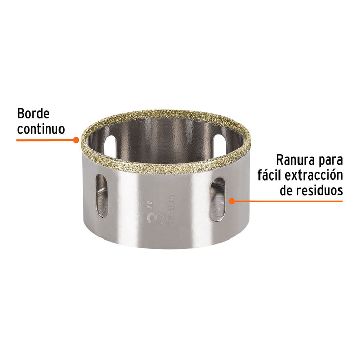 Brocasierra diamante 3' borde continuo, Truper 17136 COAZ-3