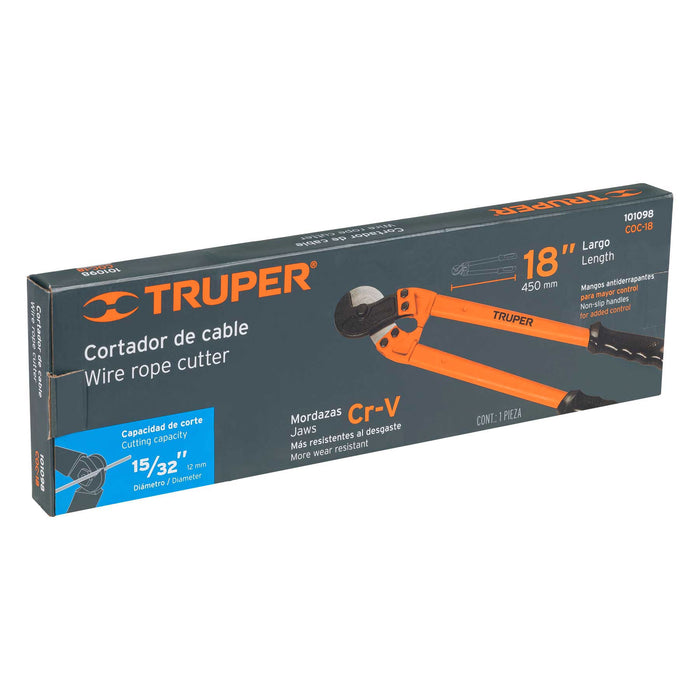 Cortador de 18' de cable y alambre, Truper 101098 COC-18