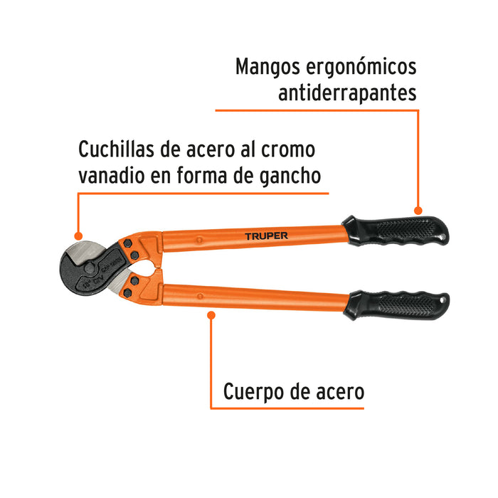 Cortador de 18' de cable y alambre, Truper 101098 COC-18