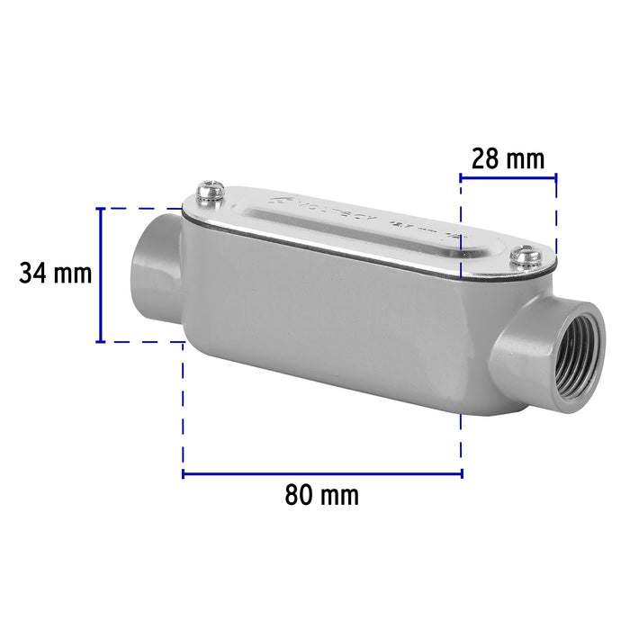 Condulet 1/2' conexión tipo C, Volteck 46982