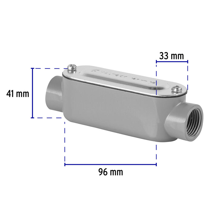 Condulet 3/4' conexión tipo T, Volteck 46980