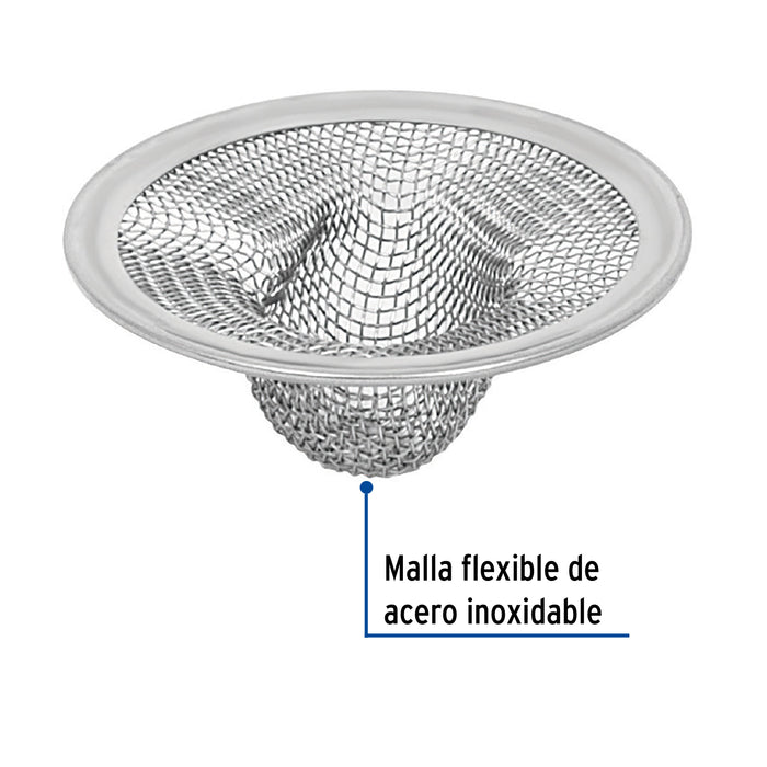 Canastilla malla 1/2' inox para lavabo, Foset 45305