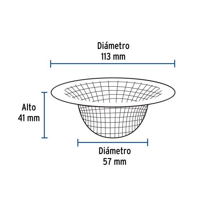 Canastilla malla 3/4' inox para fregadero, Foset 45304