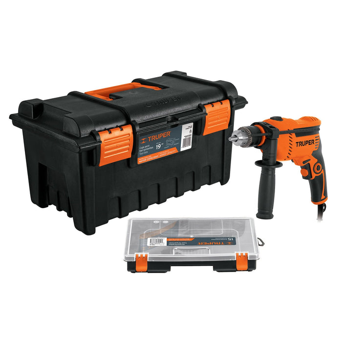 Rotomartillo 1/2' 650 W, caja para herramienta y organizador 10884 COMBO-100