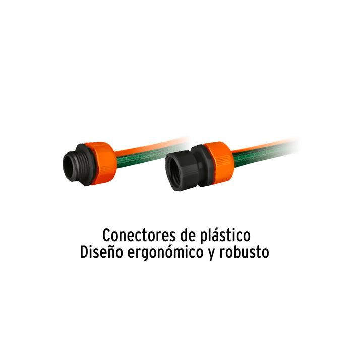 Combo manguera MAN-15X1/2RE y portamanguera GAN-MA, Truper 10883 COMBO-201