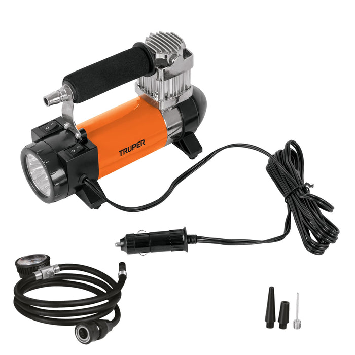 Compresor de aire 12 V portátil, para auto, incluye maletín 19999 COMP-12