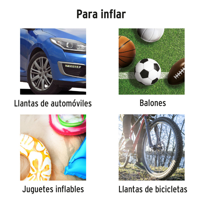Compresor de aire 12 V portátil, para auto, incluye maletín 19999 COMP-12