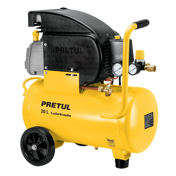 Compresor de aire, lubricado,horizontal 20L 2½HP 127V Pretul 23065 COMP-20LP