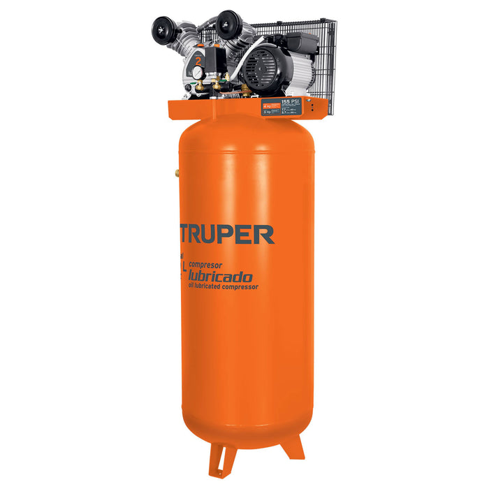 Compresor de aire, con banda, vertical 240L 4HP, 220V Truper 19366 COMP-240LV