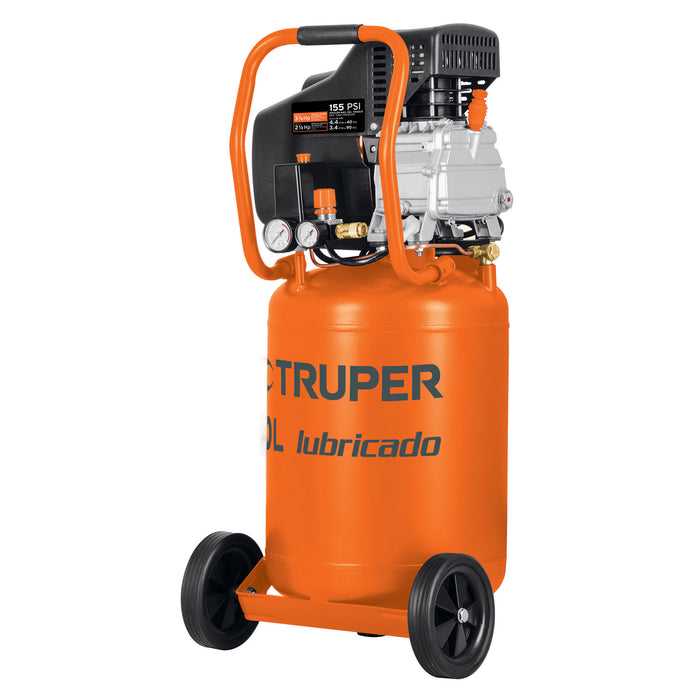 Compresor de aire, lubricado, vertical 50L 3½HP 127V Truper 19360 COMP-50LV