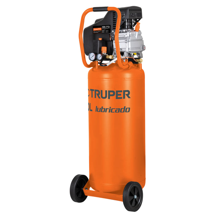 Compresor de aire, lubricado, vertical 80L 3½HP 127V Truper 15656 COMP-80LV