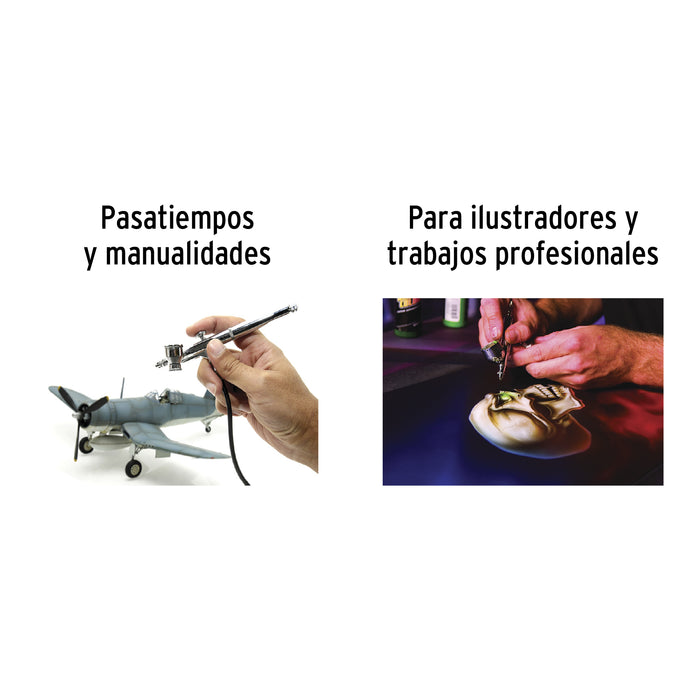 Compresor de diafragma para aerógrafo, 1/5 HP, 110 V, Truper 17247 COMP-AERO