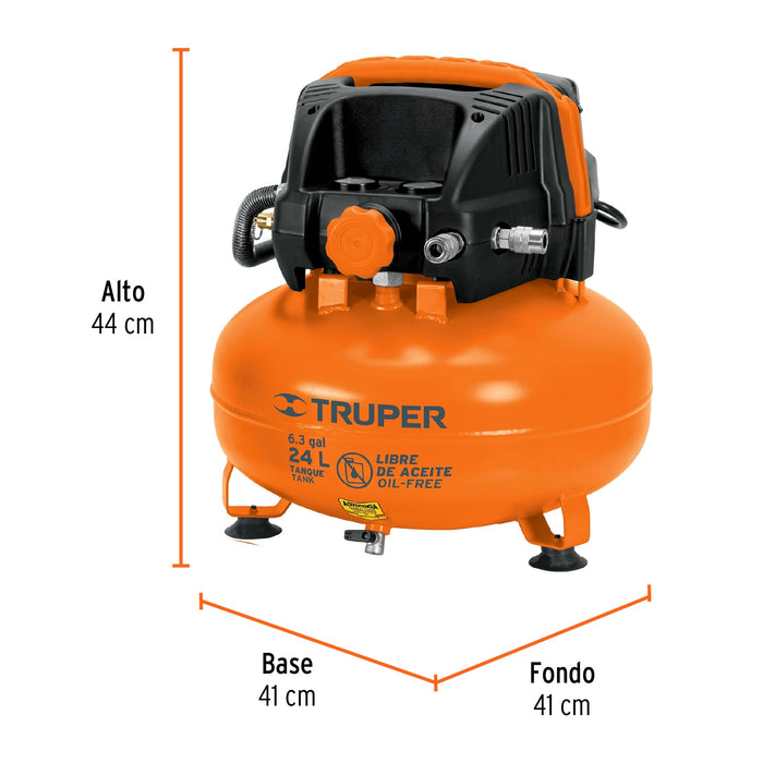 Kit comp libre de aceite 24 L, 2-2/3 HP, PIPI-420 y manguera 101428 COMP-KIT24S