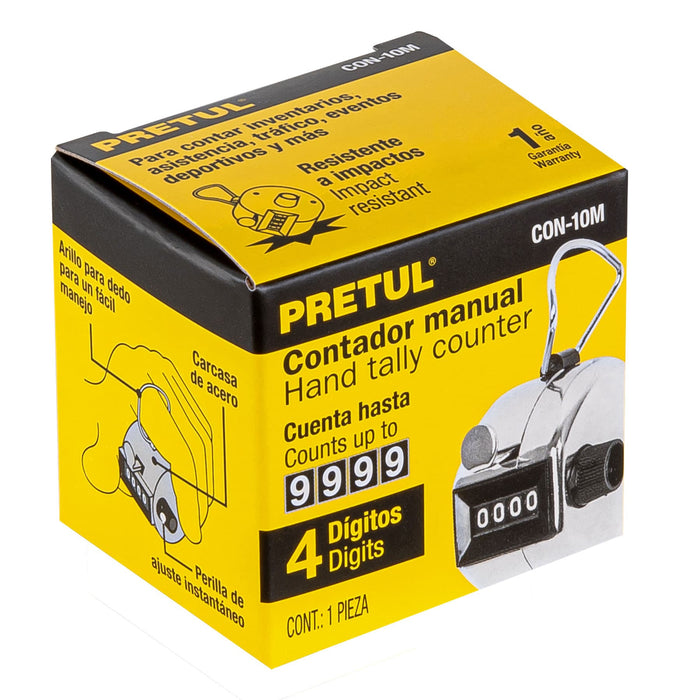 Contador manual de 4 dígitos, Pretul 24990 CON-10M