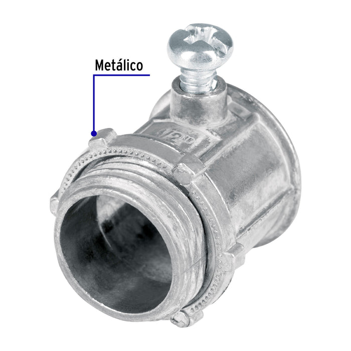 Conector conduit 1/2', Volteck 46950