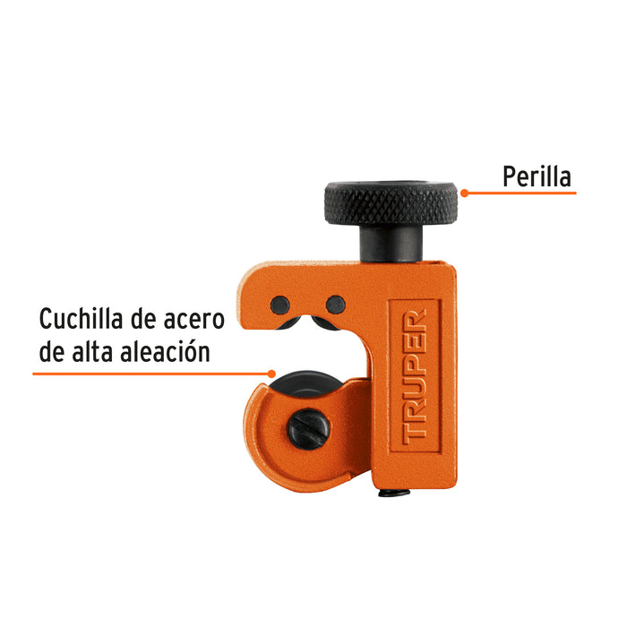 Mini cortador de tubo de cobre 1/8' a 5/8' cuchilla 18 mm 12850 COT-16