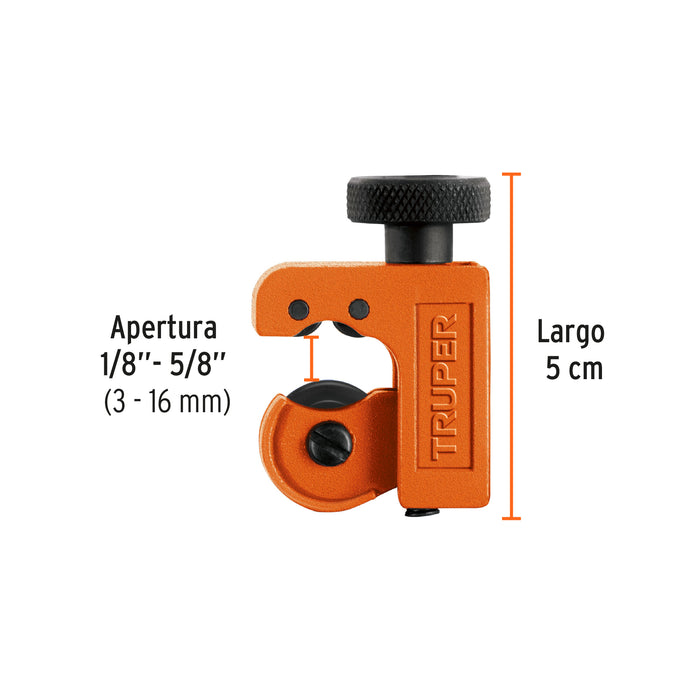 Mini cortador de tubo de cobre 1/8' a 5/8' cuchilla 18 mm 12850 COT-16