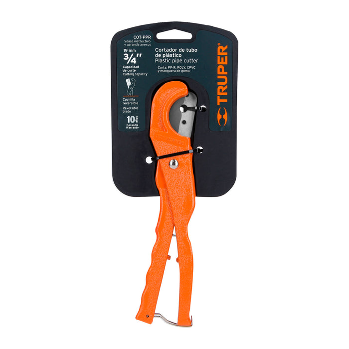 Cortador de tubo de plástico, capacidad corte 3/4', Truper 12857 COT-PPR