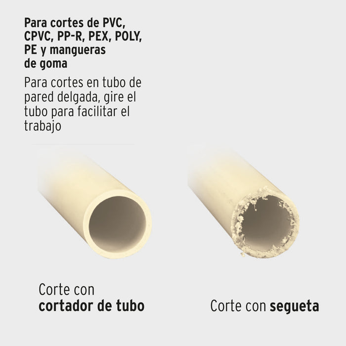 Cortador de tubo de plástico, capacidad corte 3/4', Truper 12857 COT-PPR