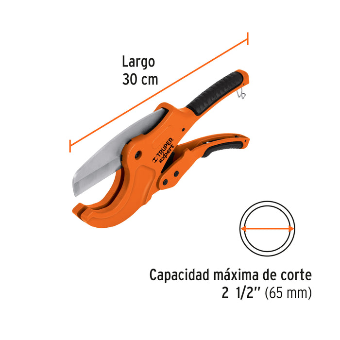 Cortador de tubo de plástico, capacidad corte 1-5/8', Truper 12860 COT-PVC