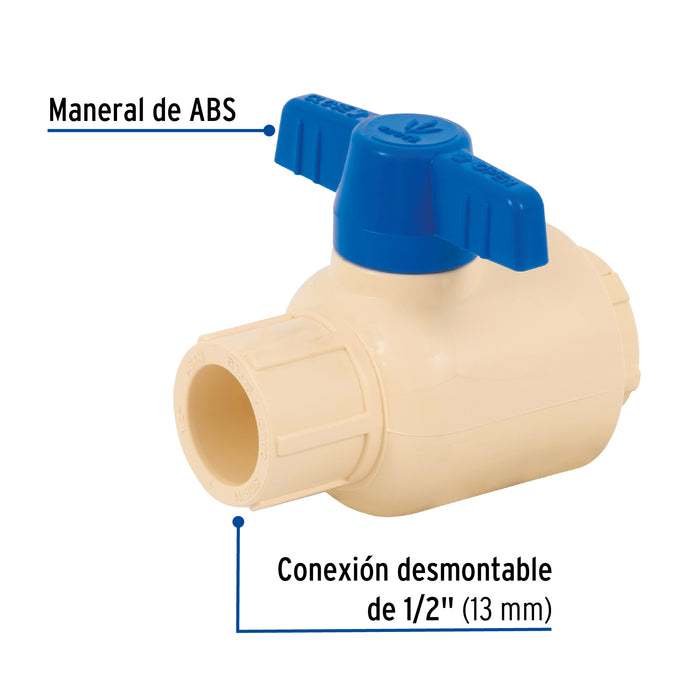 Válvula de esfera desmontable de CPVC 1/2', Foset 42015