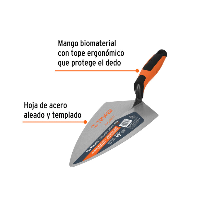 Cuchara p/ albañil 10' forjada tipo Filadelfia, Comfort Grip 11232 CT-10B