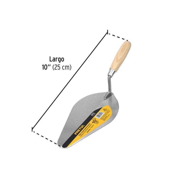 Cuchara para albañil 10' tipo centroamericana, Pretul 20545 CT-10PC