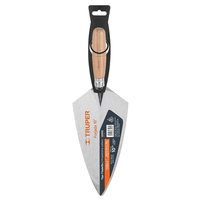 Cuchara para albañil 10' forjada tipo Filadelfia, Truper 12992 CT-10