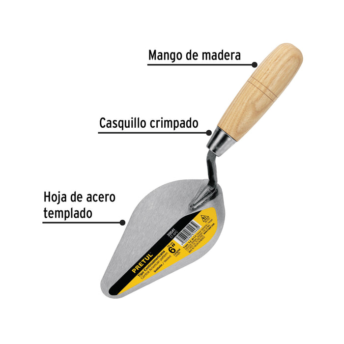 Cuchara para albañil 6' tipo centroamericana, Pretul 20541