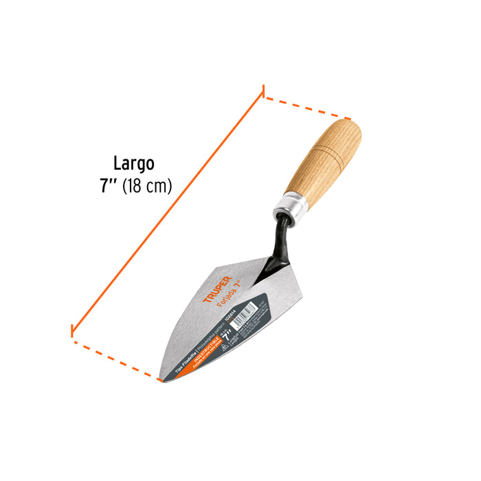 Cuchara para albañil 7' forjada tipo Filadelfia, Truper 102614 CT-7