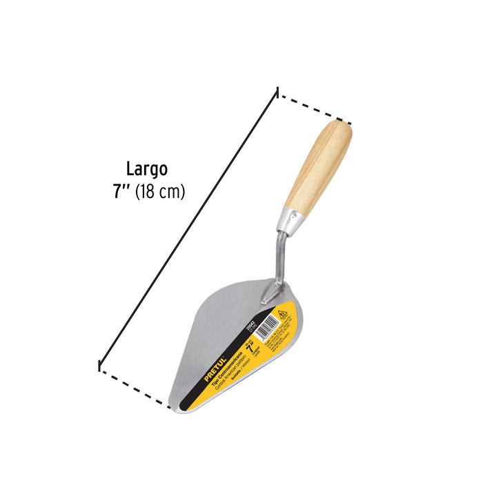 Cuchara para albañil 7' tipo centroamericana, Pretul 20542 CT-7PC