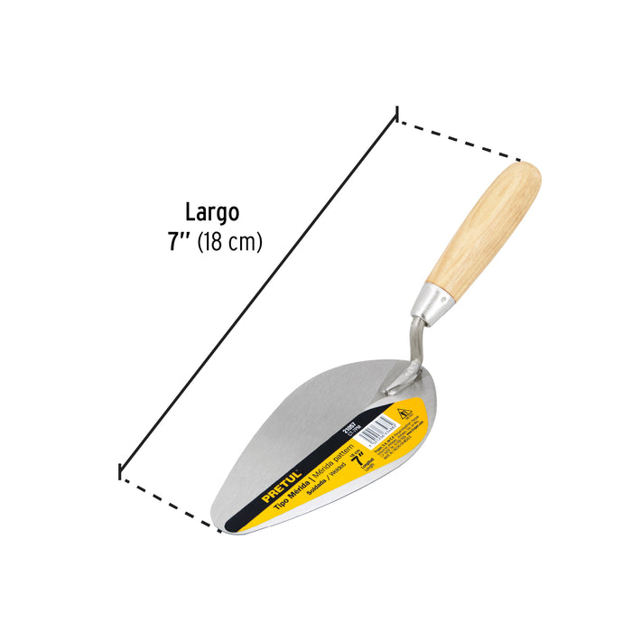 Cuchara para albañil 7' tipo Mérida, Pretul 21057 CT-7PM