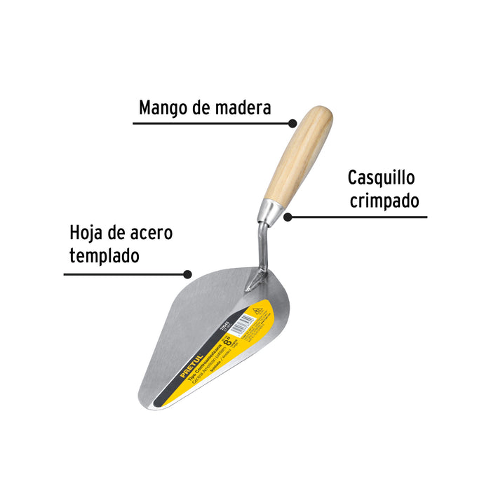 Cuchara para albañil 8' tipo centroamericana, Pretul 20543 CT-8PC
