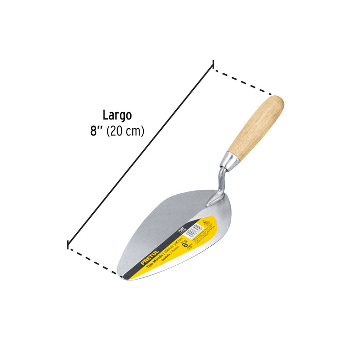 Cuchara para albañil 8' tipo Mérida, Pretul 21058 CT-8PM