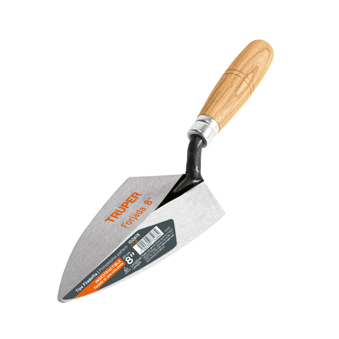 Cuchara para albañil 8' forjada tipo Filadelfia, Truper 102615 CT-8