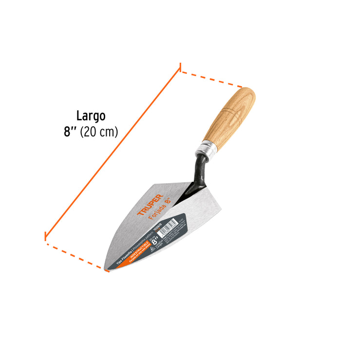 Cuchara para albañil 8' forjada tipo Filadelfia, Truper 102615 CT-8