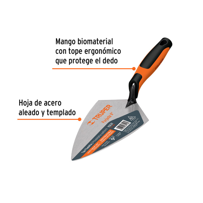 Cuchara p/ albañil 9' forjada tipo Filadelfia, Comfort Grip 11231 CT-9B