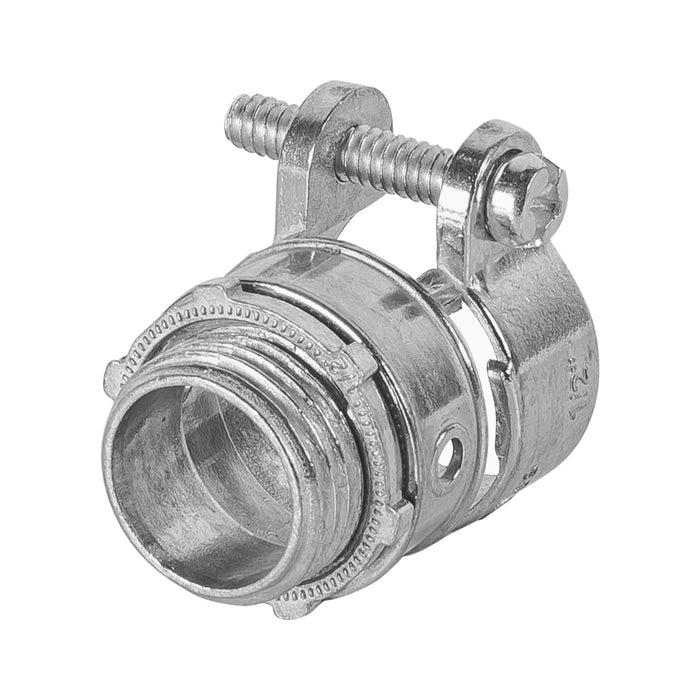 Conector recto 1/2' para tubo flexible metálico, Volteck 47340