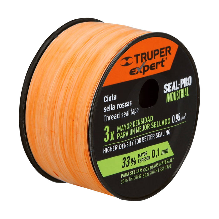 Cinta sella roscas 1' X 13 m de largo, uso general, Truper 12514 CTF-1X13